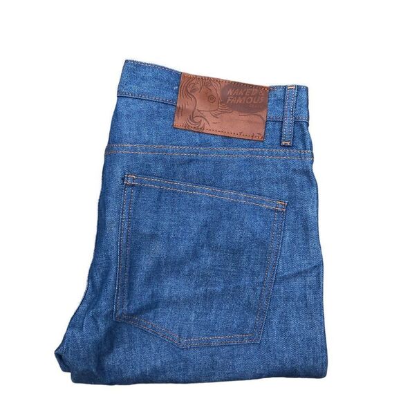 RARE Naked & Famous Selvedge Jeans Size 36 Rising Sun Selvedge Blue - Picture 4 of 11